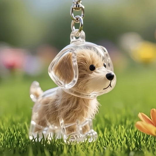 Pet Fur Storage Container Transparent Capsule Pendant with Keychain Suitable for Pet Enthusiasts To DIY Commemorative Keychain