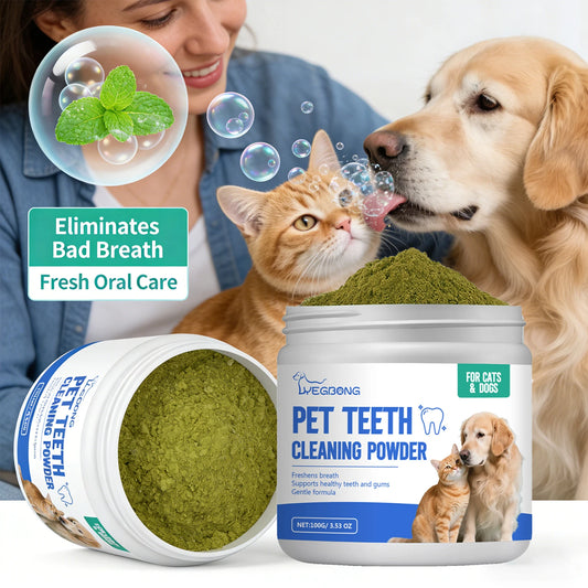 Pet Teeth Cleaning Powder Efficient Removing Dental Plaque Deeply Dissolve Dirt Inside Teeth Eliminate Oral Odor Pet Oral Powder