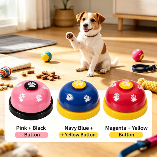 Pet Paw Press Training Bell Portable Pet Communication Bell Dog Cat Feeding Reminder Interactive Training Toy
